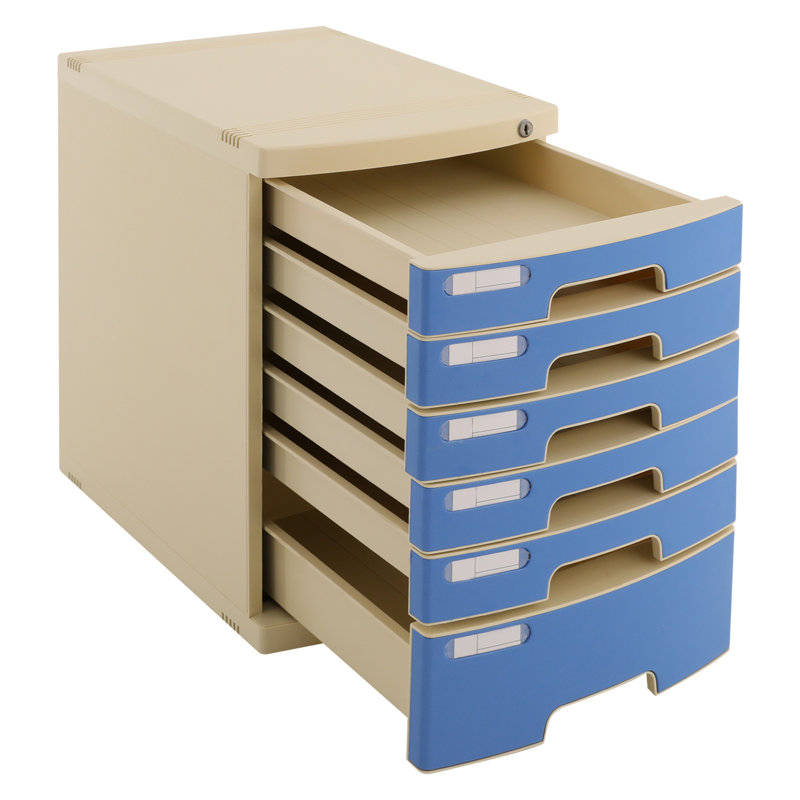 Classeur en plastique empilable Martavius, Bleu