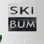 Ski Bum-impression d’art textuel sur bois-26009289