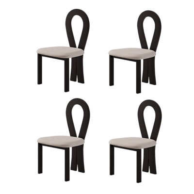 Chaises de salle à manger modernes et simples en bois d'hévéa
