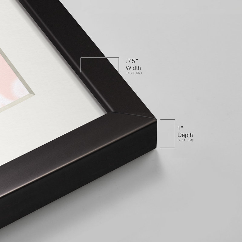 Cadre photo, ensemble de peintures sur papier, Cadre noir