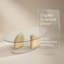 Table basse ovale en verre 45,67 pouces