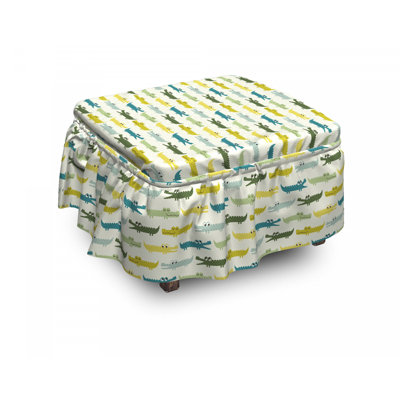 Box Cushion Ottoman Slipcover