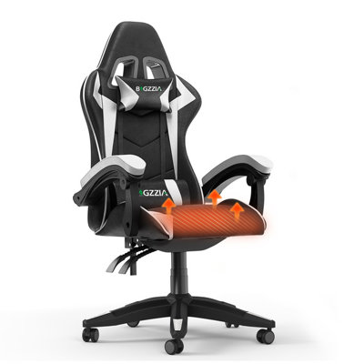 Ivy Bronx Adjustable Faux Leather Swiveling PC & Racing Game Chair