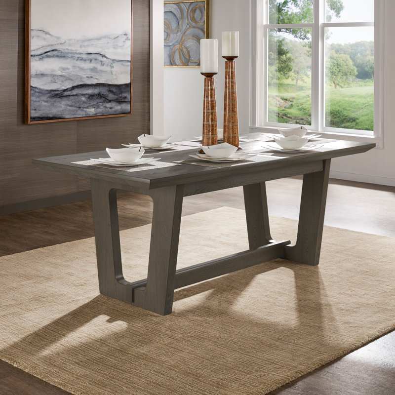 Cipolla 72" Wood Finish Rectangular Dining Table, Grey