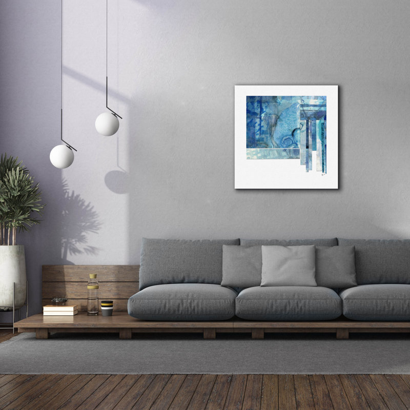  «The Blue Lagoon 2» par Laura Gibson, art mural sur toile, 37 po x 37 po, H 37 po x l 37 po