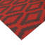 Brown & Red Geometric Flatweave Cotton Rug-1095389135