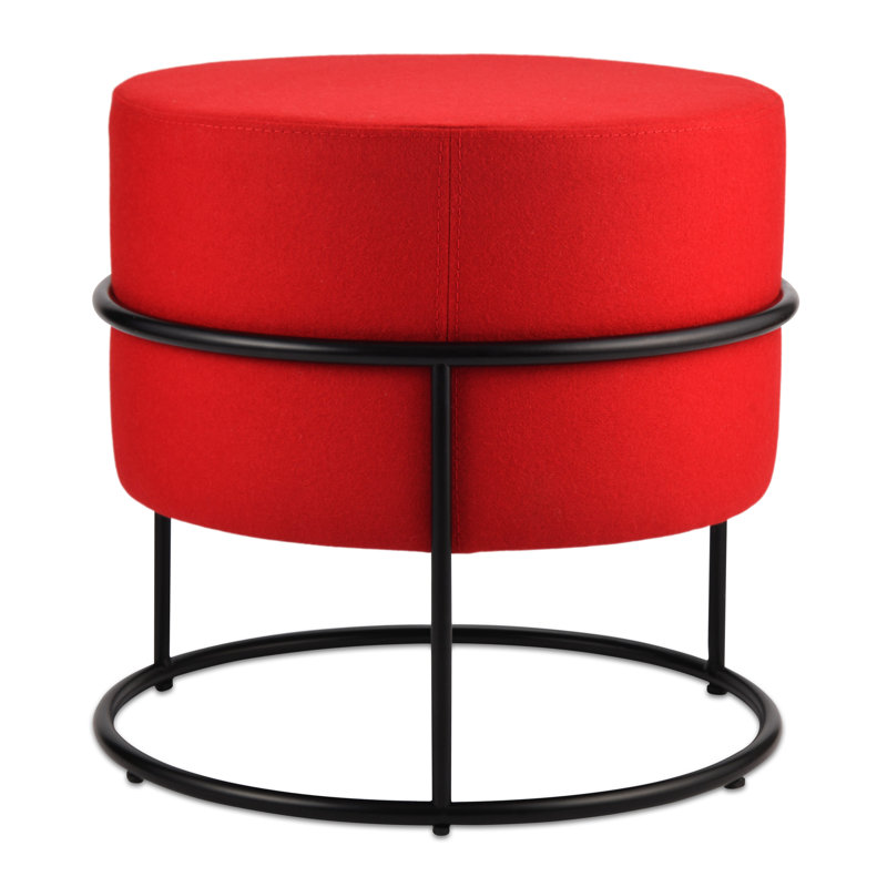 Colombo Stackable Pouf, Off White Boucle