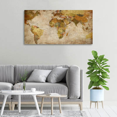 Political Map - Wrapped Canvas Print