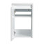 Meuble-lavabo double 60 po avec lavabos doubles en résine, portes à fermeture en douceur et armoire latérale - Contreplaqué blanc brillant, conception murale moderne