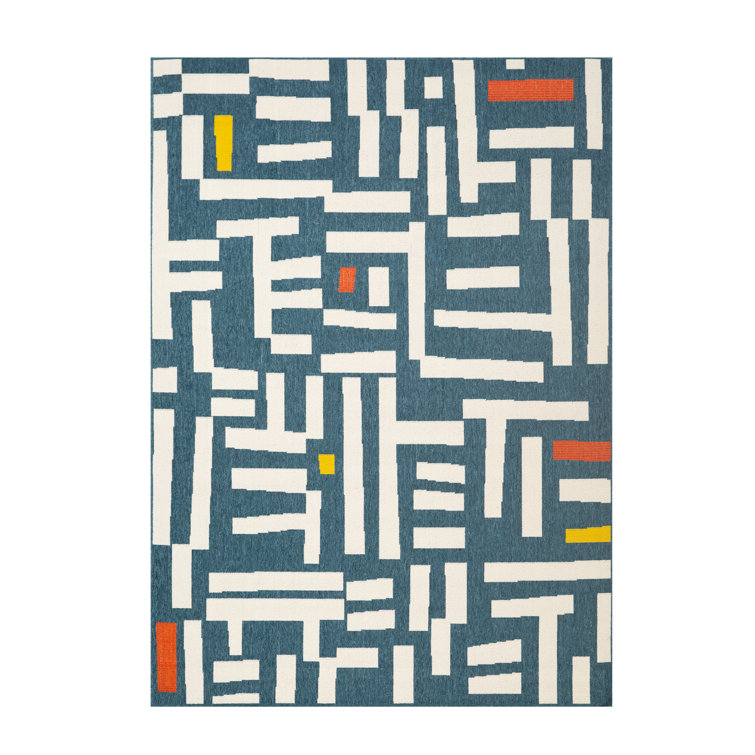 Mapa Modern Geometric Indoor/Outdoor Performance Area Rug