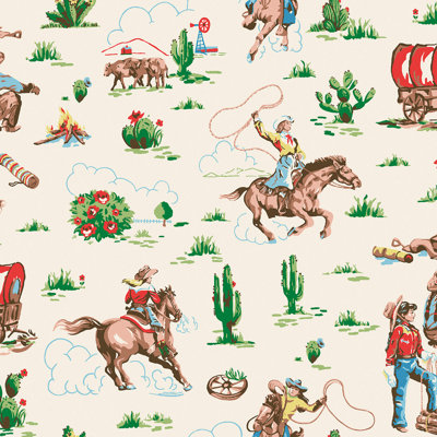 Cath Kidston Cowgirls Kids Wallpaper