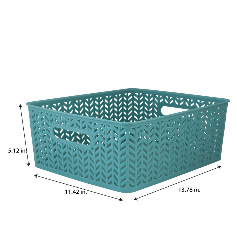 Ensemble de bacs en plastique, Bleu cendré