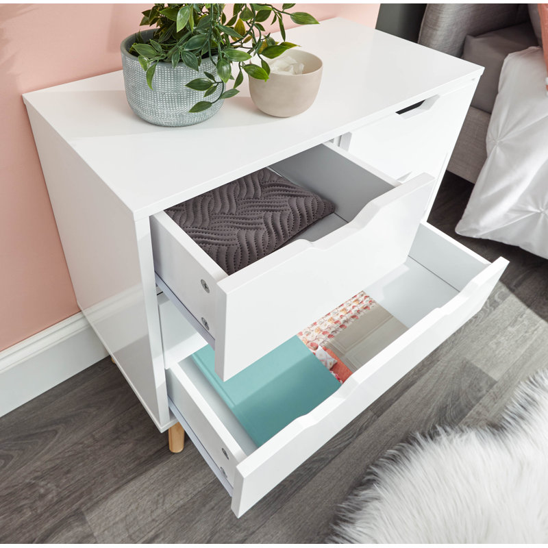 Neymar 60cm W 4 - Drawer Chest of Drawers, White