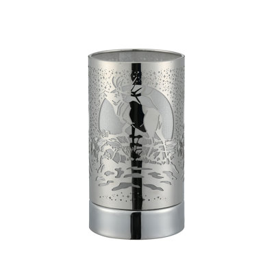 Lampe tactile / brûleur à mazout 7 po Hortence - wapiti argenté Hortence