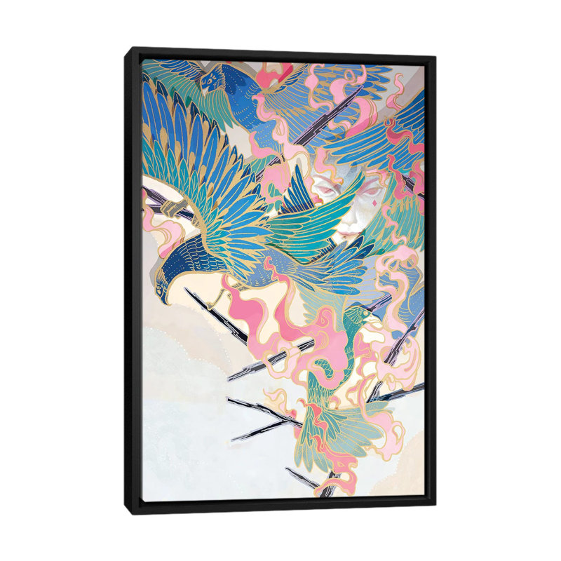 Secret Weapon by Sija Hong - Painting on Canvas, Black Framed, 66.04 cm H x 45.72 cm W