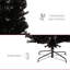 Arbre de Noël artificiel 8 pi avec 1168 pointes, sapin mince, noir, branches réalistes, ignifuge, sapin noir de 8 pi facile à assembler, ignifuge, configuration simple