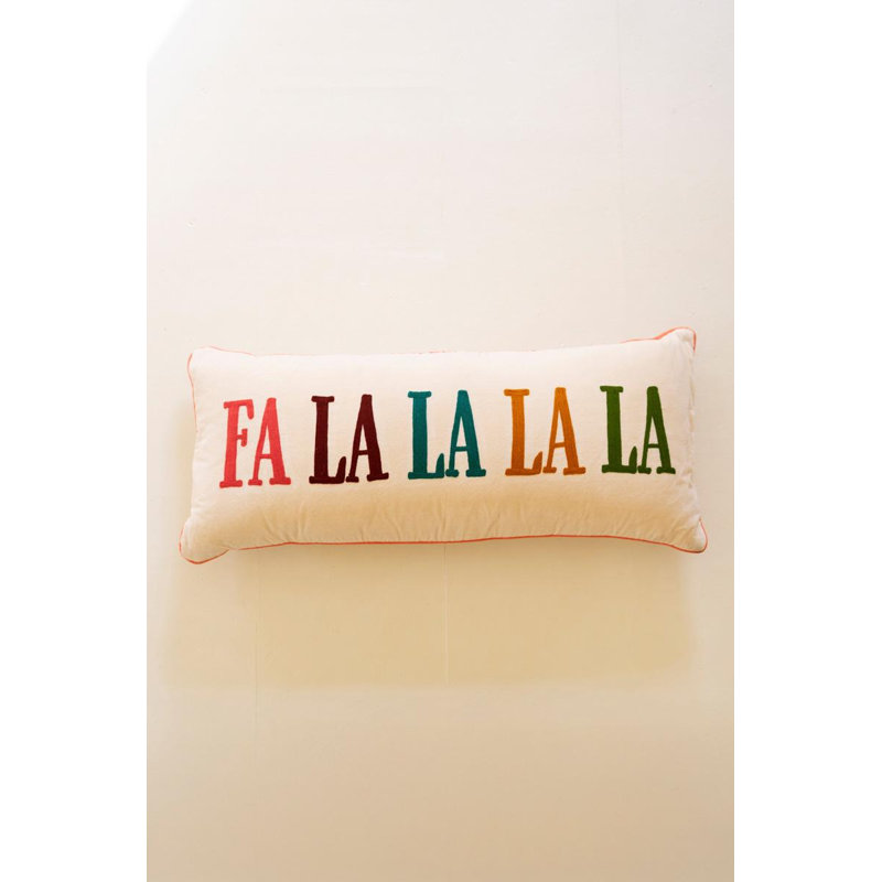 Coussin de Noël en velours Kalalou Falalalala