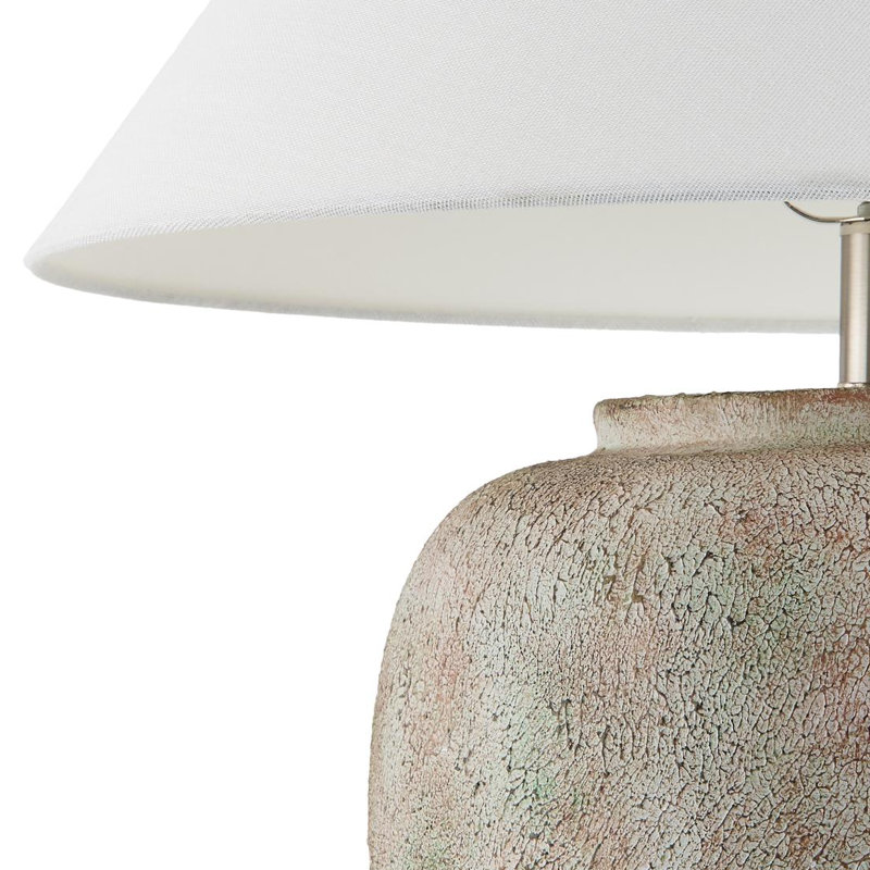 Trini Kiku Table Lamp, White, Cream/Red/Green
