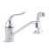 Coralais Two-Hole Kitchen Sink Faucet with 8-1/2" Spout, Matching Finish Side-Spray and Lever Handle