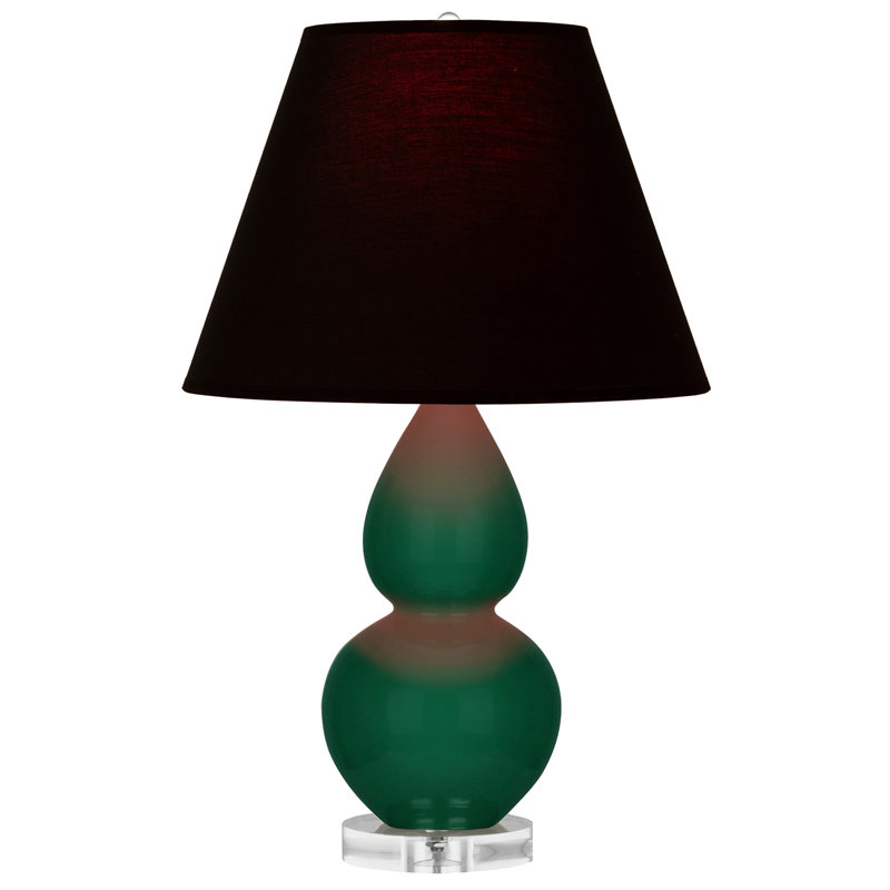 Petite lampe d'appoint à double gourde, Jungle, Noir / Rouge