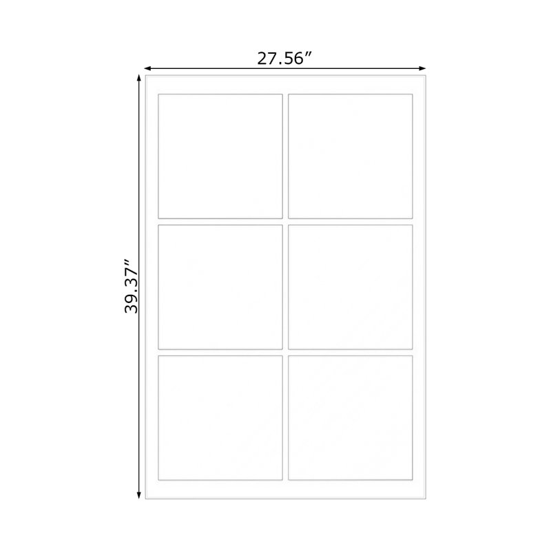 Miroir mural rectangulaire en aluminium, 27.56"W*39.37"H*1.97"D