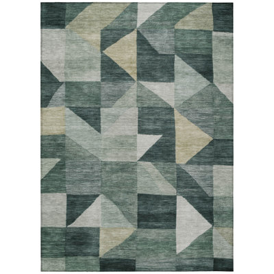 Machine Washable Indoor/Outdoor Jourdan ACN2373 Geometric Rug