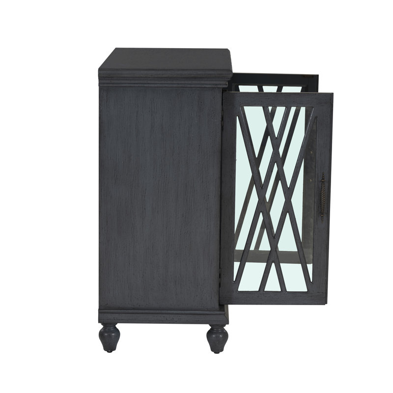 Kelcey 2 Door Cabinet Grey, Gray