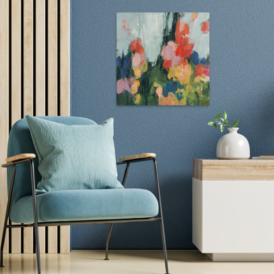 Jardin abstrait I, art floral abstrait