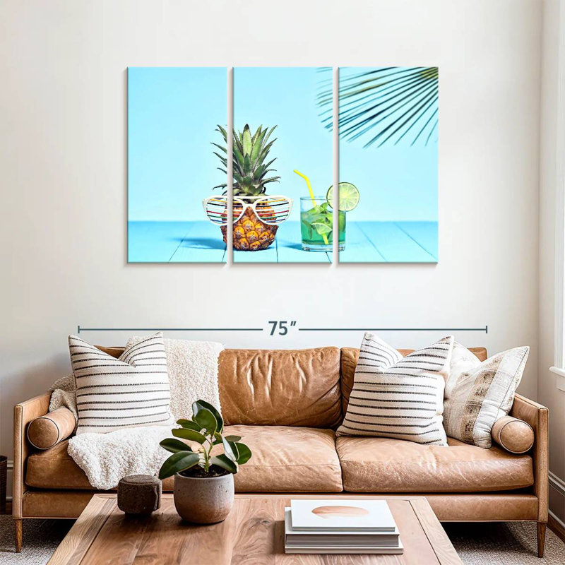 Yarlin Cool Summer Pineapple, 36" H x 57" W