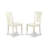 3 Piece Kitchen Table & Chairs Set Contains a Round Dining Room Table and 2 Solid Wood Seat Chairs, 42x42 Inch, Linen White-1088230364