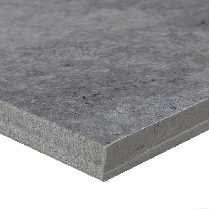 Gray Matte Porcelain Bullnose Tile Trim 12'' x 3''