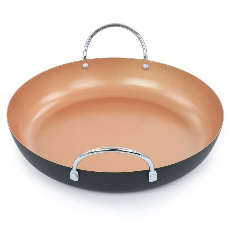 Oster Stonefire Carbon Steel Nonstick 11 Inch Paella Pan In Copper