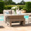 Canica 2 Seat Sofa Rattan Dining Set - with Rising Table & Footstools