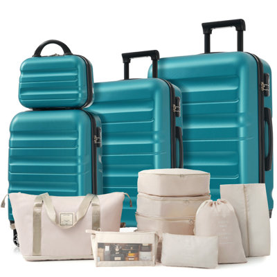 Ensemble de valises Hardshell en ABS - Valises légères et durables avec deux roues pivotantes, tailles de bagage à main et pour bagages