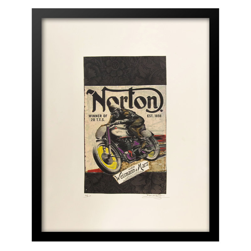 Vintage Norton Motorcycles 14" x 18" Framed Print