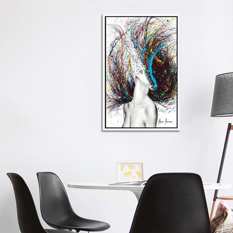 Excite by Ashvin Harrison - Print on Canvas, 101.6 cm H x 66.04 cm W, White Framed
