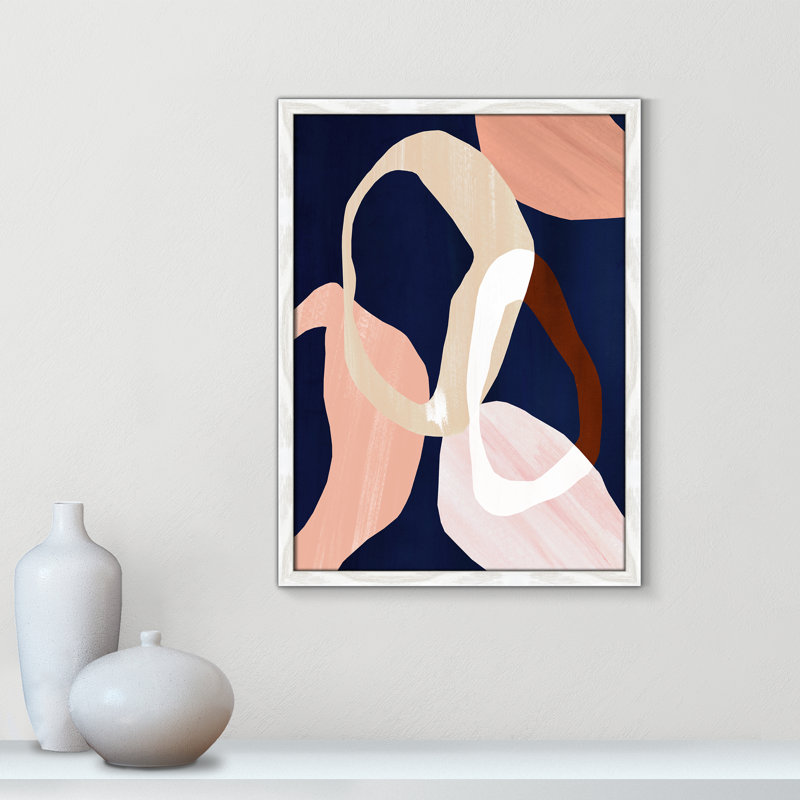 Loop II Print par Violets Print House, Grain de bois blanc, L 17 po x H 23 po, Impression encadrée