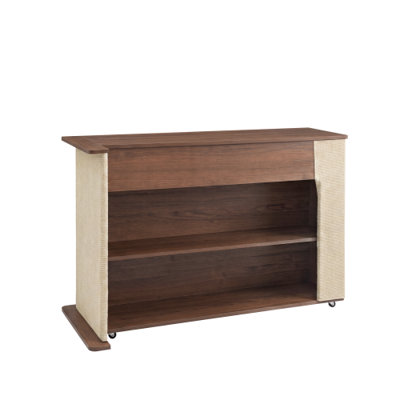 Table d'appoint à griffer pour chat L-38,26 po 2 en 1 avec coussin en sisal naturel, rangement caché et roues verrouillables à 360 °, protecteur de canapé pour le salon, la chambre à coucher