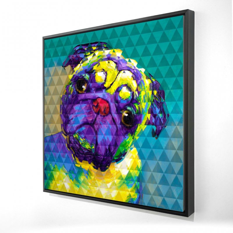 " Geometric Curious Pug "