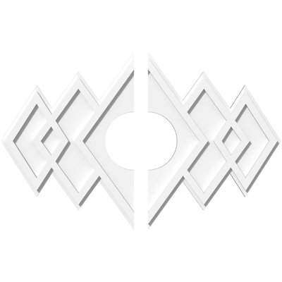 Médaillon de plafond contemporain en PVC de qualité architecturale Zoe