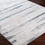 Ivory Dark Blue Modern Rug, Striped Stain Resistant Easy to Clean Rug For Living Room, Dining Room, Bedroom, Kitchen-2121916148