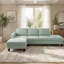 Canapé modulaire en forme de L de 101,5 po avec chaise gauche et repose-pieds Calico