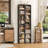 Gracyn 8-Tier Narrow Bookshelf With Adjustable Shelves-2116139485-2139001878
