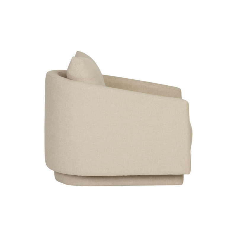 Armchair, Cream Polyester