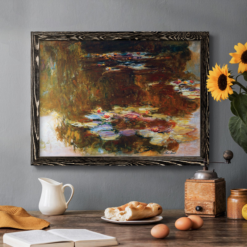 Water Lily Pond, 1917 02, reproduction d'art sur toile, Noir, L 20 po x H 14 po