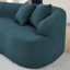Canapé modulaire incurvé modulaire en tissu de laine d'agneau, style minimaliste moderne, comprimé (aucun assemblage requis), confortable pour le salon et la chambre à coucher - bleu-786354060