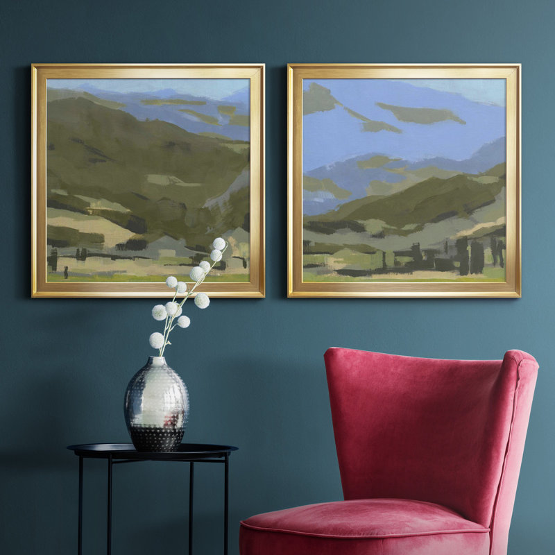 Blue Ridge Foothills I - ensemble de 2 cadres photo Blue Ridge Foothills I, H 17,5 po x l 35 po x P 1,5 po, Pas de tapis