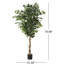 Arbre artificiel 180 cm, feuillage brillant, tronc torsadé, pré-empoté, l 30,83 po x P 71 po, amélioration de l'espace intérieur, feuilles abondantes, décoration intérieure
