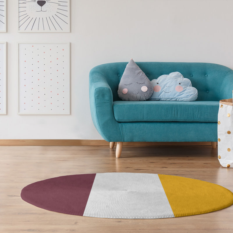 Chenille Indoor Rug, Round 5'
