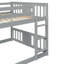 Full Over Full Bunk Bed With Ladder With Slide, Grey